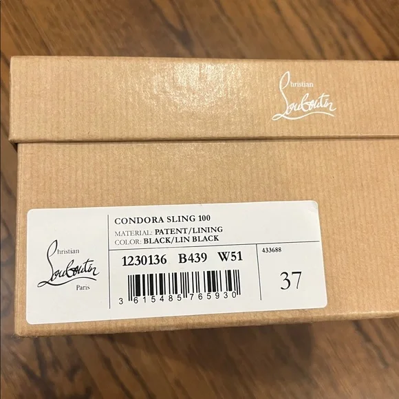 Authentic Christian Louboutin Condora sling 100 - Picture 6 of 8